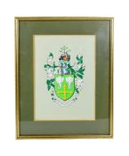 FORMER BRISTOL ZOO GARDENS - ORIGINAL 1950S HAND PAINTED COAT OF ARMS