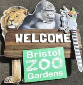 FORMER BRISTOL ZOO GARDENS - WELCOME TO BRISTOL ZOO SIGN