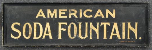 FORMER BRISTOL ZOO GARDENS - 1930S 'AMERICAN SODA FOUNTAIN' SIGN