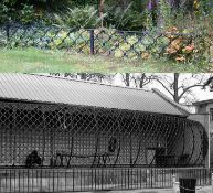 FORMER BRISTOL ZOO GARDENS - ORIGINAL GORILLA HOUSE RAILINGS PANELS