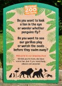 FORMER BRISTOL ZOO GARDENS - WELCOME TO OUR AMAZING ZOO SIGN