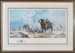 FORMER BRISTOL ZOO GARDENS - DAVID SHEPHERD (1931-2017) - WELCOME STORM - SIGNED PRINT