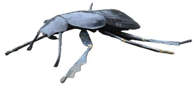 FORMER BRISTOL ZOO GARDENS - BRONZE DUNG BEETLE SCLUPTURE FROM BUG WORLD