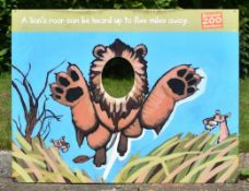 FORMER BRISTOL ZOO GARDENS - LION'S ROAR 'FACE IN THE HOLE' SIGN