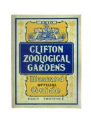 FORMER BRISTOL ZOO GARDENS - REPLICA SIGN 1910 GUIDE BOOK