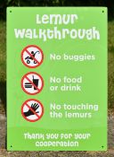 FORMER BRISTOL ZOO GARDENS - LEMUR WALKTHROUGH ENTRANCE SIGN