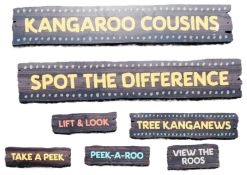 FORMER BRISTOL ZOO GARDENS - KANGAROO ENCLOSURE SIGNS