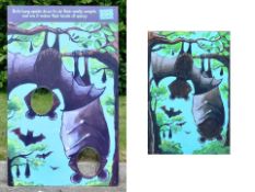 FORMER BRISTOL ZOO GARDENS - HANGING BATS 'FACE IN THE HOLE' SIGN & ORIGINAL ARTWORK