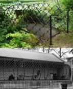 FORMER BRISTOL ZOO GARDENS - ORIGINAL GORILLA HOUSE RAILINGS BRIDGE SECTIONS