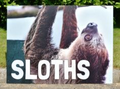 FORMER BRISTOL ZOO GARDENS - SLOTHS - ORIGINAL ENCLOSURE SIGN