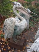 FORMER BRISTOL ZOO GARDENS - ORIGINAL PELICAN SCULPTURE FROM LAKES