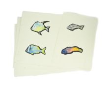 FORMER BRISTOL ZOO GARDENS - ORIGINAL MIXED MEDIA FISH ARTWORK