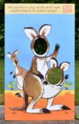 FORMER BRISTOL ZOO GARDENS - KANGAROO / JOEY 'FACE IN THE HOLE' SIGN