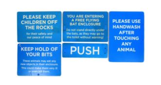 FORMER BRISTOL ZOO GARDENS - COLLECTION OF ASSORTED SIGNS