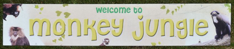 FORMER BRISTOL ZOO GARDENS - ORIGINAL MONKEY JUNGLE SIGN