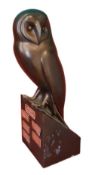 FORMER BRISTOL ZOO GARDENS - OWL SCULPTURE / STATUE