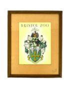 FORMER BRISTOL ZOO GARDENS - ORIGINAL HAND PAINTED COAT OF ARMS