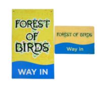 FORMER BRISTOL ZOO GARDENS - FOREST OF BIRDS - ORIGINAL SIGNS