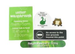FORMER BRISTOL ZOO GARDENS - COLLECTION OF ASSORTED SIGNS