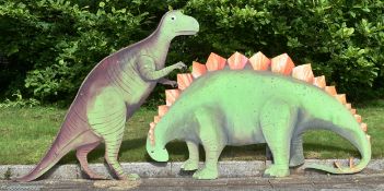 FORMER BRISTOL ZOO GARDENS - LARGE WOODEN DINOSAUR DISPLAYS