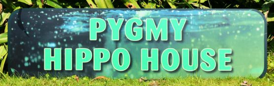 FORMER BRISTOL ZOO GARDENS - PYGMY HIPPO HOUSE ENTRANCE SIGN