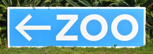 FORMER BRISTOL ZOO GARDENS - LARGE 'ZOO' DIRECTIONAL SIGN