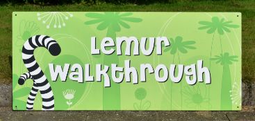 FORMER BRISTOL ZOO GARDENS - ORIGINAL LEMUR WALKTHROUGH SIGN