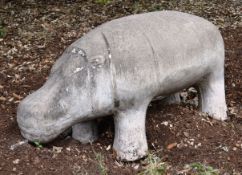 FORMER BRISTOL ZOO GARDENS - HIPPO SCULPTURE FROM PLAYGROUND