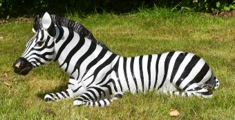 FORMER BRISTOL ZOO GARDENS - CERAMIC ZEBRA SCULPTURE