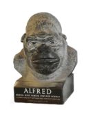 FORMER BRISTOL ZOO GARDENS - 1949 CARVED STONE ALFRED BUST