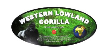FORMER BRISTOL ZOO GARDENS - WESTERN LOWLAND GORILLA SIGN