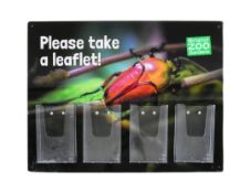 FORMER BRISTOL ZOO GARDENS - PLEASE TAKE A LEAFLET SIGN