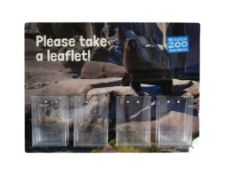 FORMER BRISTOL ZOO GARDENS - SEAL THEMED LEAFLET DISPLAY SIGN