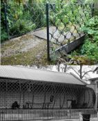 FORMER BRISTOL ZOO GARDENS - ORIGINAL GORILLA HOUSE RAILINGS BRIDGE SECTIONS