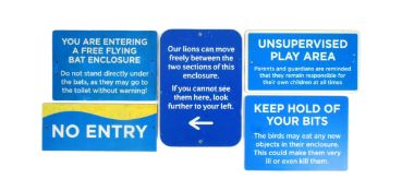 FORMER BRISTOL ZOO GARDENS - COLLECTION OF ASSORTED SIGNS