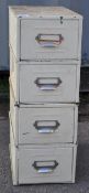 4 MID CENTURY INDUSTRIAL SINGLE DRAWER OFFICE FILING CABINETS