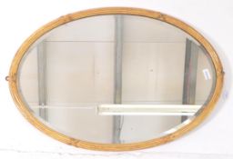 VICTORIAN GILT WOOD OVAL WALL HANGING MIRROR