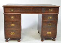 19TH CENTURY VICTORIAN MAHOGANY CAMPAIGN DESK