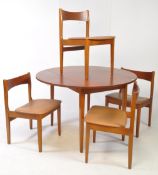 BRITISH MODERN DESIGN - MID CENTURY TEAK DINING TABLE AND CHAIRS