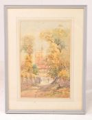 ERNEST PARKMAN - ABBOTS LEIGH WATERCOLOUR PAINTING - BRISTOL