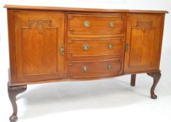 EDWARDIAN MAHOGANY BOW FRONT SIDEBOARD / CREDENZA