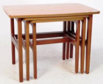 BRITISH MODERN DESIGN - MID CENTURY TEAK NEST OF TABLES