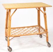 EARLY 20TH CENTURY AESTHETIC MOVEMENT BAMBOO WICKER SIDE TABLE