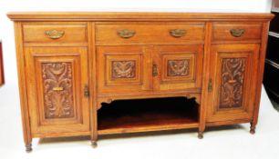 VICTORIAN 19TH CENTURY LIBERTY MANNER OAK SIDEBOARD