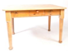 VICTORIAN 19TH CENTURY PINE FARMHOUSE REFECTORY TABLE