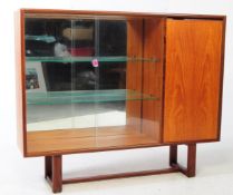 TURNIDGE OF LONDON TEAK WOOD BOOKCASE DISPLAY CABINET