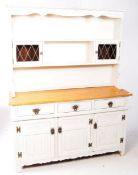 20TH CENTURY WHITE PAINTED OAK WELSH DRESSER