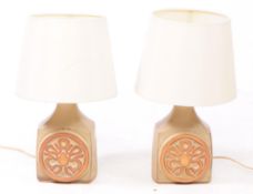 PAIR OF MID CENTURY CORNISH WARE CERAMIC LAMPS