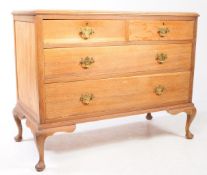 1920S QUEEN ANNE REVIVAL OAK CHEST OF DRAWERS