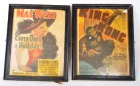 TWO 20TH CENTURY MOVIE CINEMA FILM POSTERS ADVERTISEMENTS